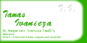 tamas ivanicza business card